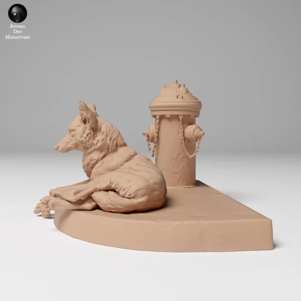 Figurine de coyote à l'échelle 1/12, à peindre, idéale pour les dioramas et les amateurs de modélisme.
