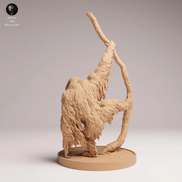 Figurine d'orang-outan en résine, échelle 1/24, modèle à peindre, idéale pour dioramas, design réaliste et détaillé.