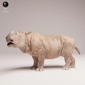 Figurine de rhinocéros en résine, échelle 1/24, modèle à peindre, idéale pour dioramas, design réaliste et détaillé