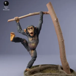 Figurine à peindre avec détails sculptés pour le corps, la tête et les membres, pour une touche réaliste et artistique.