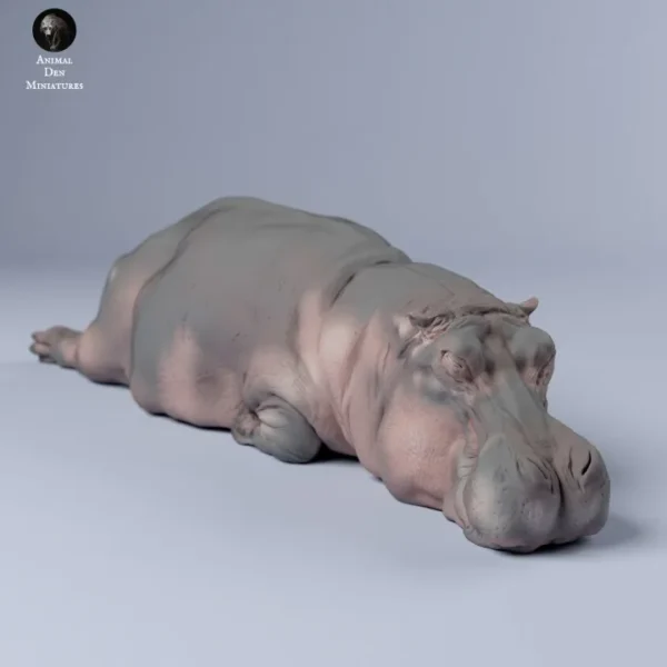 Figurine détaillée d'un hippopotame à l'échelle 1/24, capturant fidèlement les caractéristiques physiques de l'animal. Idéale pour les collectionneurs, les amateurs de modèles réduits et les artistes cherchant à créer des dioramas réalistes.