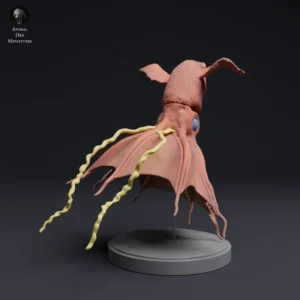 Figurine détaillée d'un vampire des abysses à l'échelle 1/2, capturant fidèlement les caractéristiques physiques de l'animal. Idéale pour les collectionneurs, les amateurs de modèles réduits et les artistes cherchant à créer des dioramas réalistes.