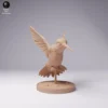 Colibri en résine taille réelle, 88mm x 98mm, à peindre pour dioramas