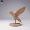 Colibri en résine taille réelle, 88mm x 98mm, à peindre pour dioramas