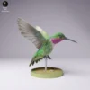 Colibri en résine taille réelle, 88mm x 98mm, à peindre pour dioramas