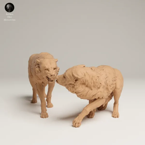 720X720-IMG_1377 Figurines de loups en résine 3D, posture agressive, détails précis, échelle 1/24, prêtes à être peintes.