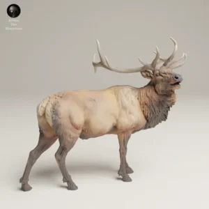 Figurine de cerf en résine 1/24, posture dynamique, détails sculptés