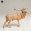 Figurine de cerf en résine 1/24, posture dynamique, détails sculptés