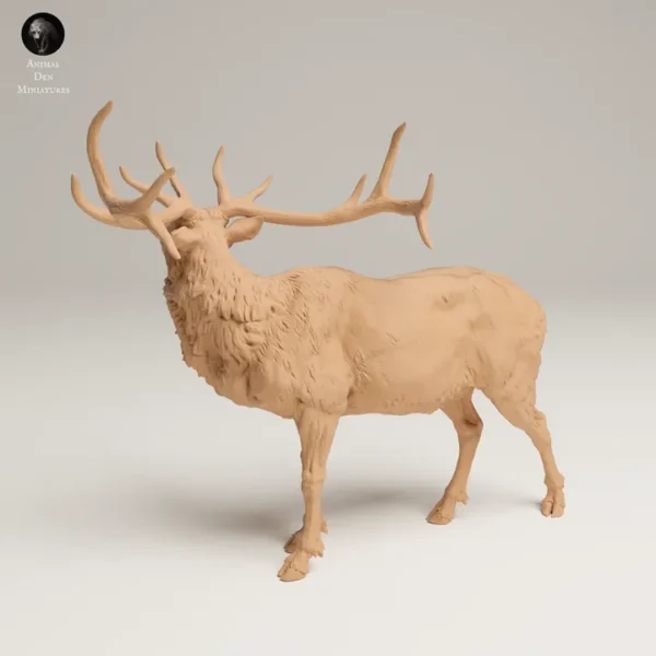 Figurine de cerf en résine 1/24, posture dynamique, détails sculptés