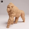 Figurine gorille dynamique, musculature et fourrure texturée, modélisme