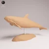 "Figurine dauphin 1/16 en résine à peindre, position nage, socle stable.