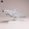 Figurine en résine de dauphin et son petit, sculptée avec précision, échelle 1/16