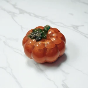 Boîte décorative citrouille résine époxy avec feuille translucidevue d'ensemble