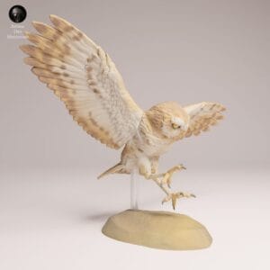 Figurine chouette en vol en résine 3D, échelle 1/6, détails anatomiques