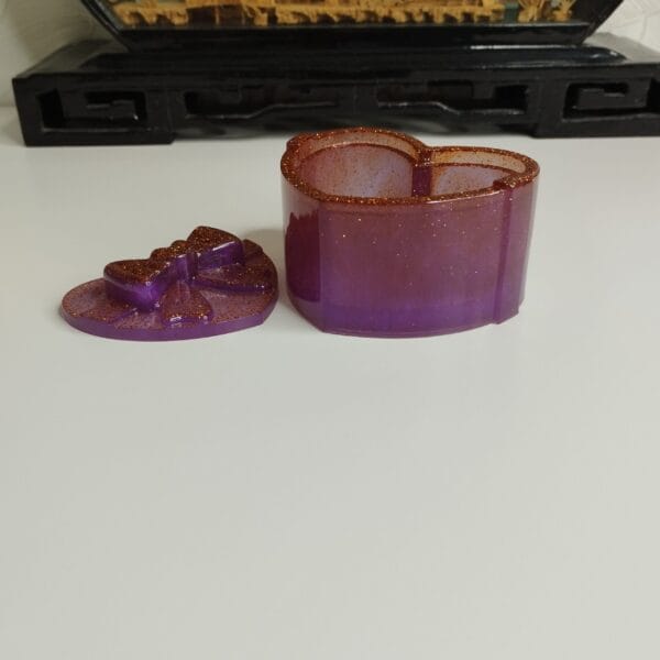 Boîte rangement élégante en résine époxy – Idéal pour bijoux ou déco