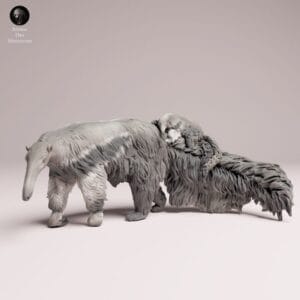 figurine fourmilier détails fins peinture personnalisable décoration