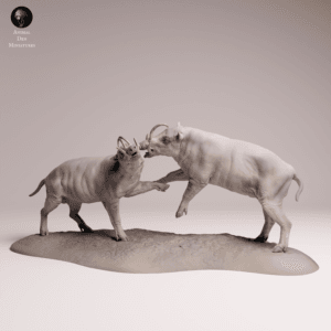 figurine combat babirusa sangliers défenses échelle 1/16 résine SLA diorama