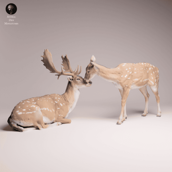 cerf biche échelle 1/24 résine SLA collection faune réaliste