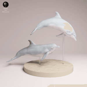 Figurine dauphins 1/48 en résine pour modélisme marin