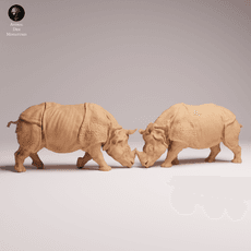 Détails texture rhinocéros miniature 1/32 résine SLA