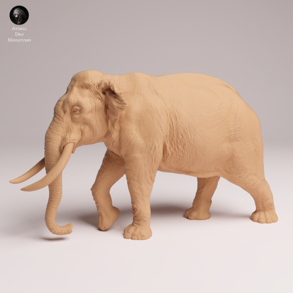 Figurine éléphant d’Asie 1/32 pour collection et diorama