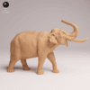Éléphant d'Inde miniature 1/32 détails trompe modélisme