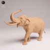Éléphant d'Inde en résine 1/32 pour collection et peinture