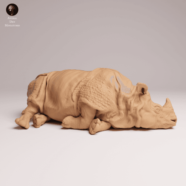 Détails texture rhinocéros miniature 1/32 résine SLA