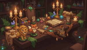 Décorer une table de jeu DnD avec des figurines d’animaux