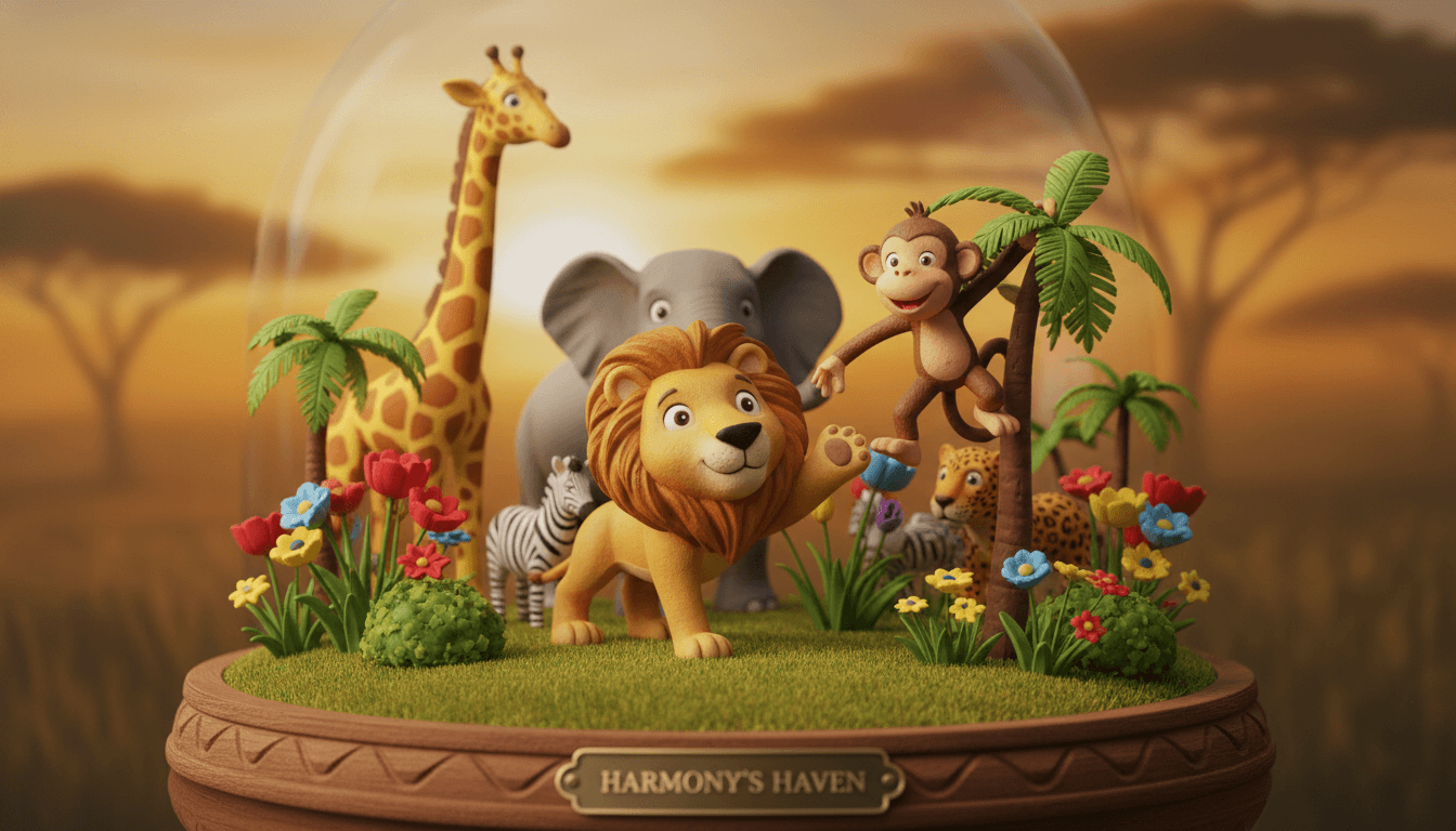 Intégrer des figurines animaux dans un diorama