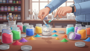 Coloration et pigments pour poudre de moulage