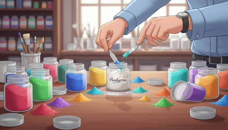 Coloration et pigments pour poudre de moulage