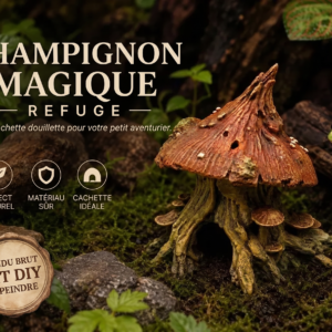 Cachette terrarium Champignon Magique à peindre Tailles S-M-L Pamkycréa
