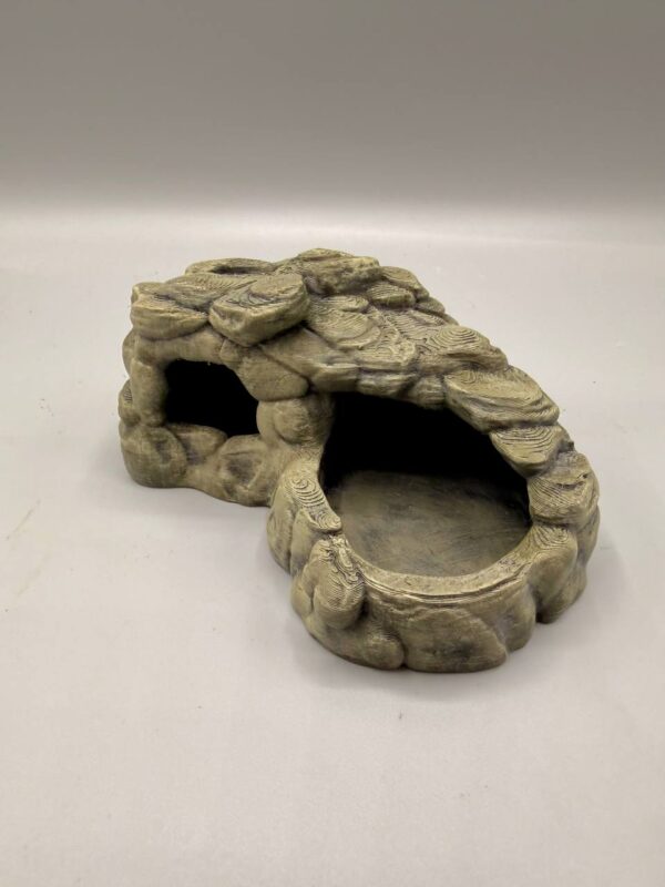 amenagement-terrarium-naturel-tailles Comparaison des tailles S, M et L pour cet aménagement terrarium naturel en PLA brut.