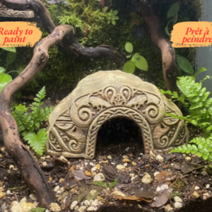 Cachette terrarium reptile avec motif Maori en impression 3D à peindre.