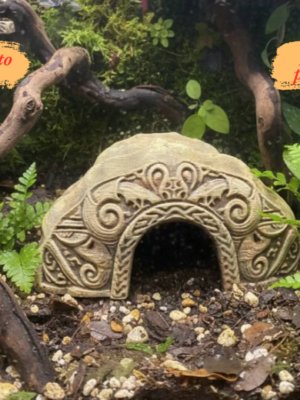 Cachette terrarium reptile avec motif Maori en impression 3D à peindre.