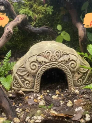 cachette-terrarium-reptile-maori Cachette terrarium reptile avec motif Maori en impression 3D à peindre.
