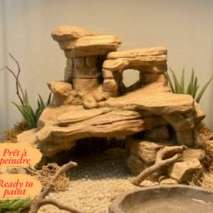 Décor Canyon Rock terrarium à peindre, formation rocheuse réaliste pour reptile et amphibien.