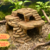 Décor roche savane terrarium reptile à peindre, aménagement multiniveaux pour environnement désertique.