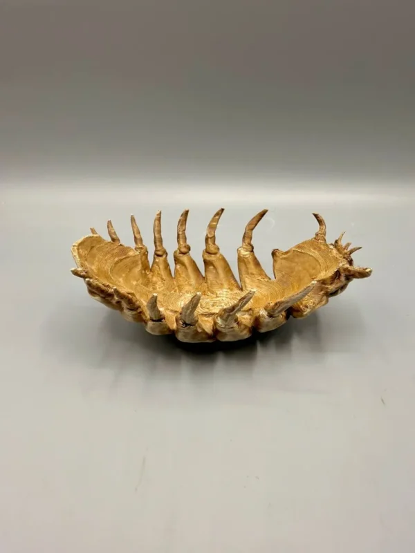 abris-isopode-resine-vue-dessous Cavité intérieure et dessous de la structure de l'abri en forme d'isopode pour petits animaux.