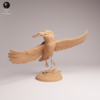 Gros plan sur la texture des plumes d'une figurine d'oiseau en impression 3D HD