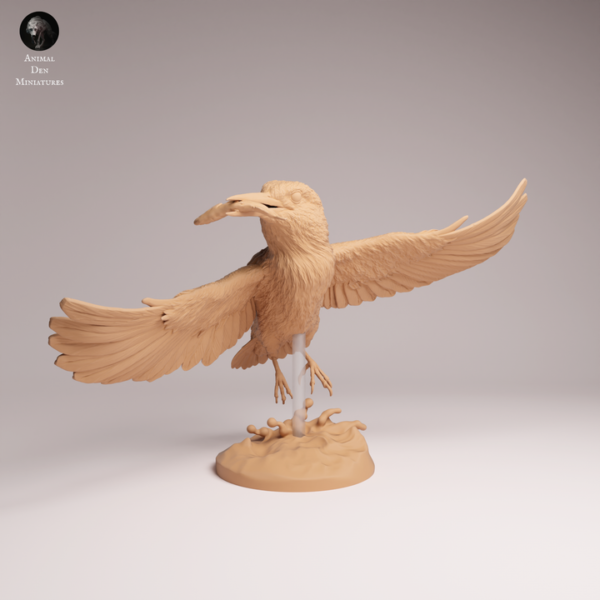 Gros plan sur la texture des plumes d'une figurine d'oiseau en impression 3D HD