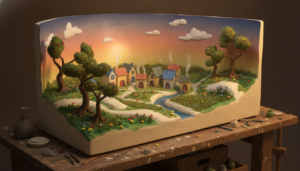 Diorama en plâtre