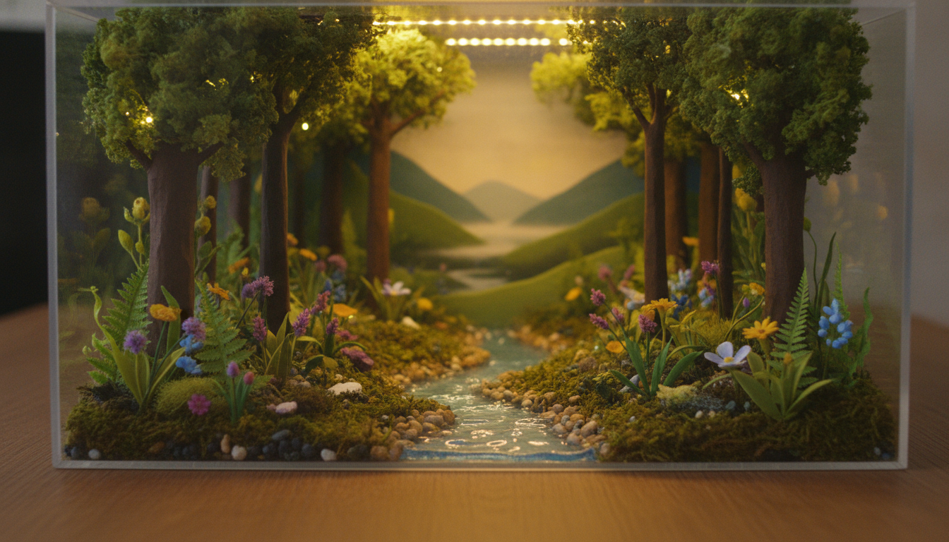 Diorama forêt réaliste