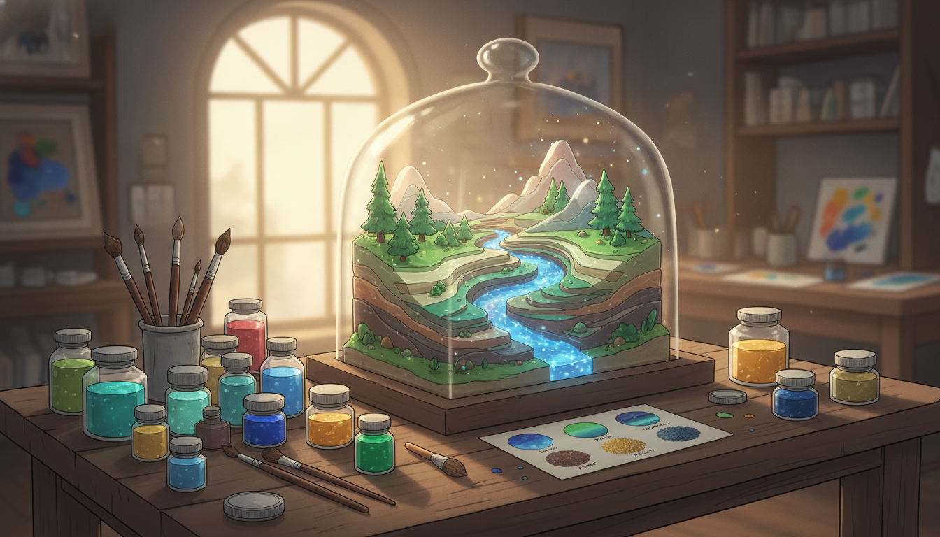 Lavis et filtres en diorama