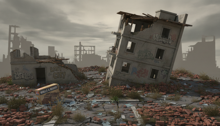 Diorama urbain en ruines